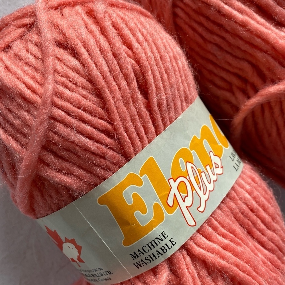 2 Balls Vintage Elena Plus Wool Blend Yarn White Buffalo
